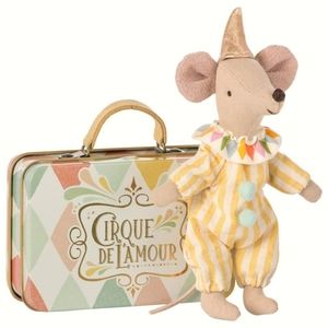 Maileg circus mouse retiredin tin mouse is new suit case has unnoticeable dents